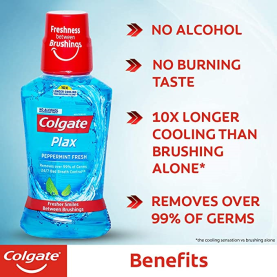 Colgate Plax Peppermint Fresh Mouthwash – 250 ml